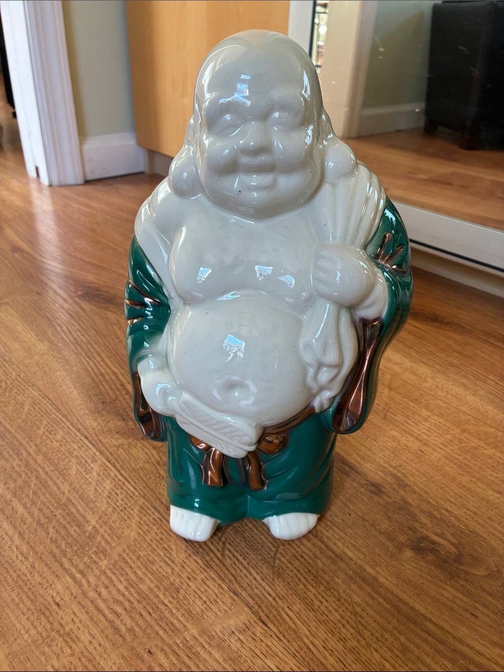 Ceramic Laughing Buddha Figurine
